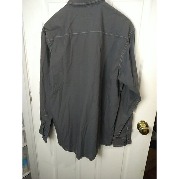 Michael Brandon Long Sleeve Grey Button Up Shirt. Size XL - Picture 11 of 12